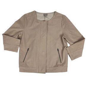 J. Jill Front Zip Jacket size Small Sandstone